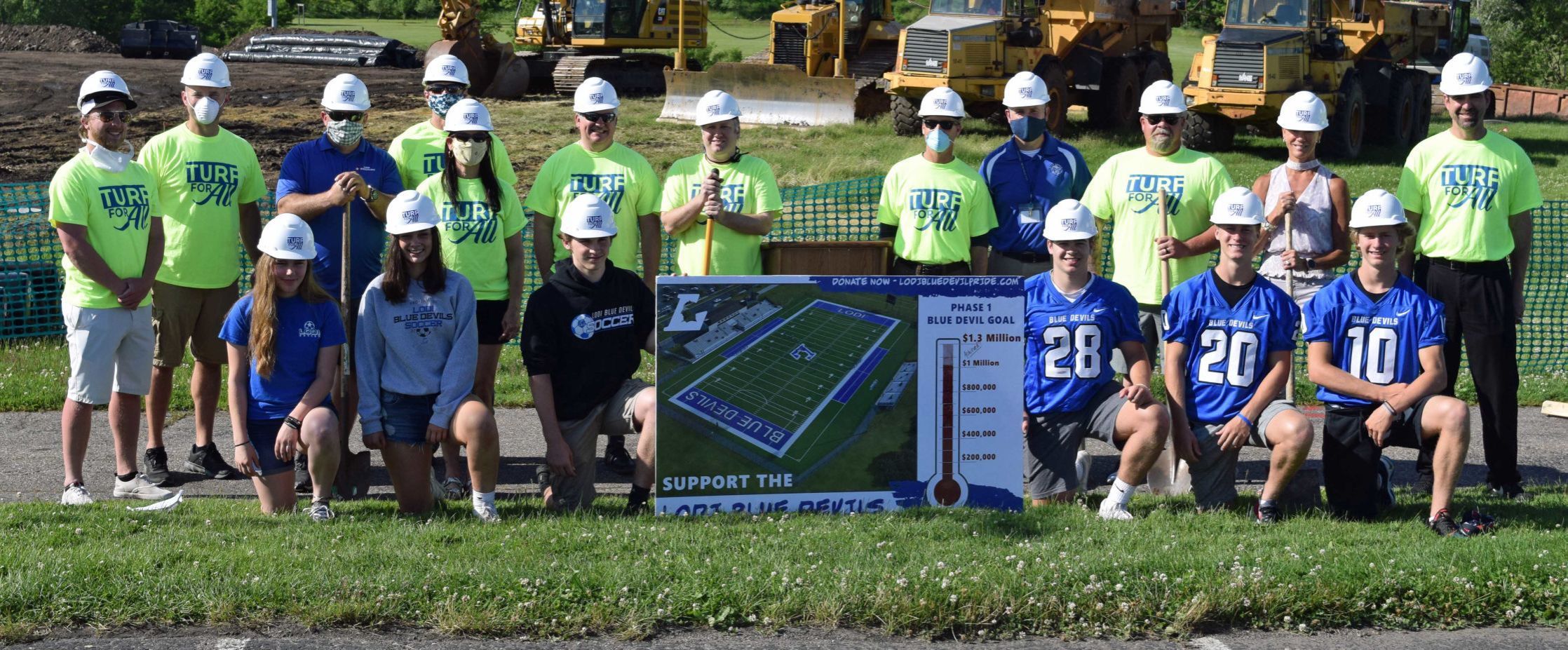 Lodi Stadium Project fundraiser volunteers and student-athletes
